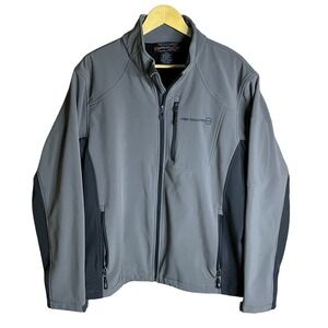 Free Country MenS Midweight Insulated Gray Full Zip Water Wind Resistant Outdoor